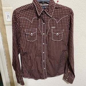 Cruel Girl Women’s Western rodeo button down